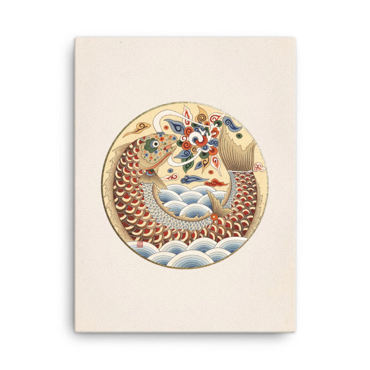 Leinwand - Karpfen wird Drache ohne Rahmen / 30x41 cm (12″×16″) artlia
