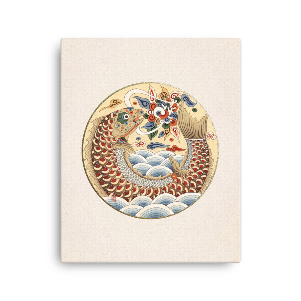 Leinwand - Karpfen wird Drache ohne Rahmen / 41x51 cm (16″×20″) artlia