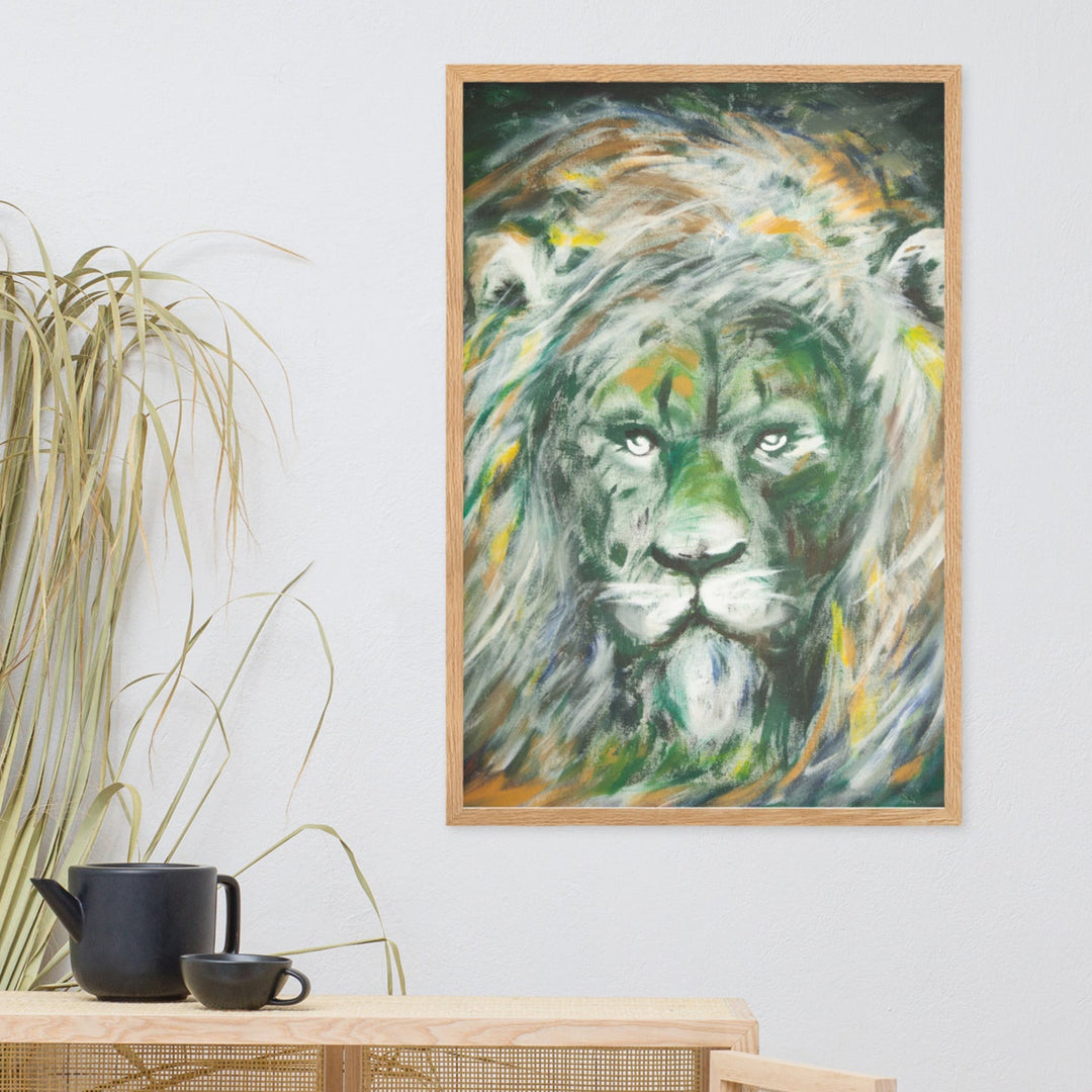 Poster - gruene Loewe green lion hyoun wook song