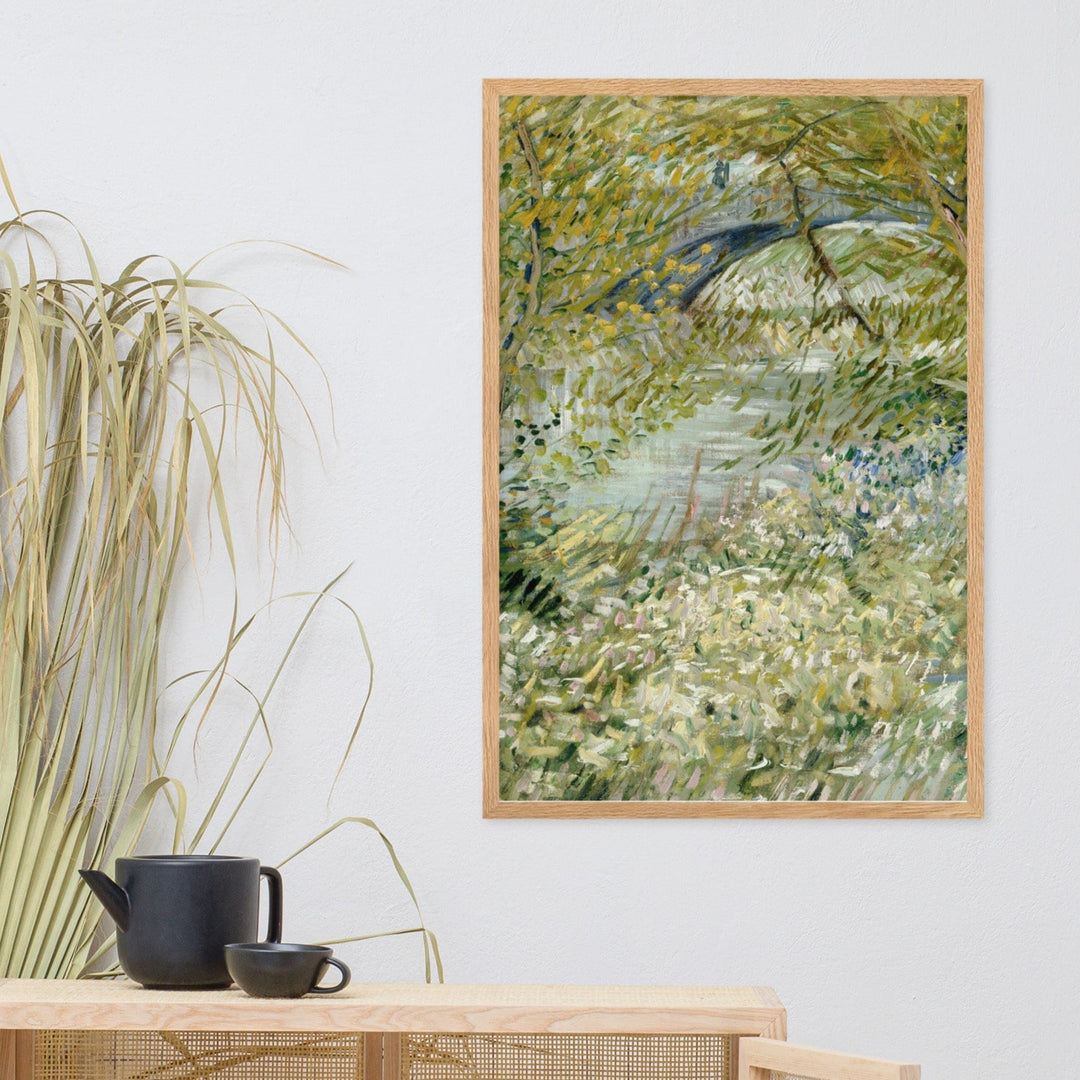 Poster - Van Gogh, Seineufer im Frühling an der Pont de Clichy River Bank in Springtime