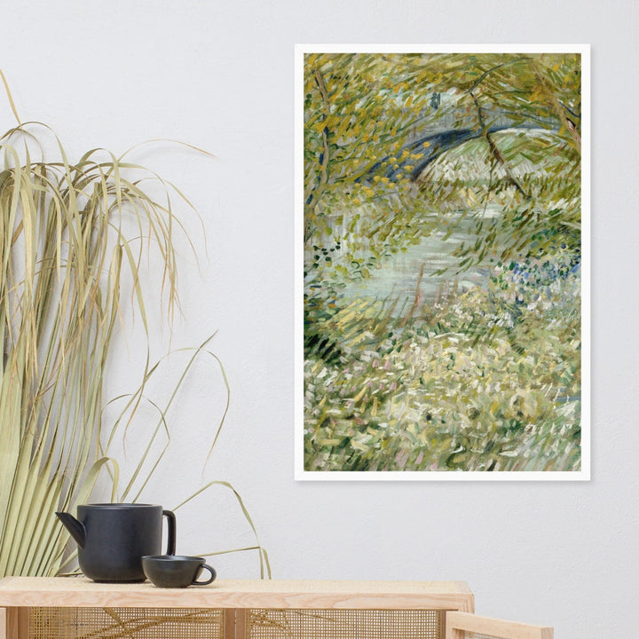 Poster - Van Gogh, Seineufer im Frühling an der Pont de Clichy River Bank in Springtime