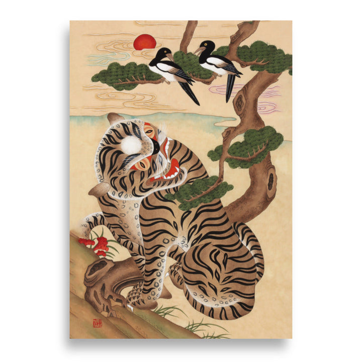 enhanced-matte-paper-poster-Tiger-und-Elster-70x100-cm-artlia-misun-kim