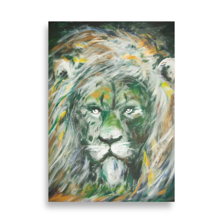 Poster - gruene Loewe green lion hyoun wook song