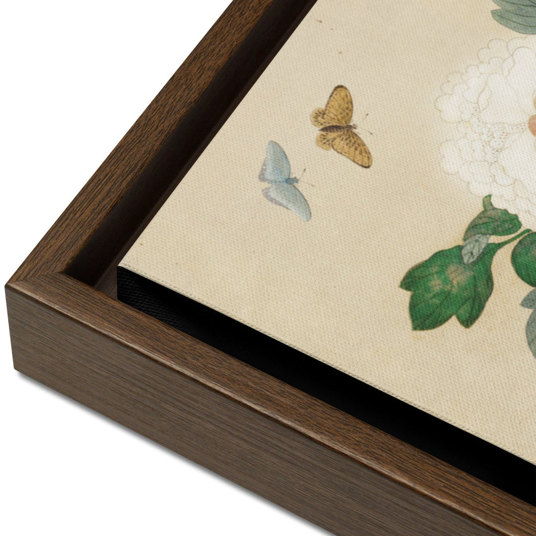 Leinwand - Blumen und Schmetterlinge artlia