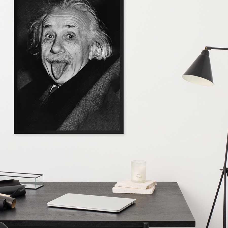 Poster - Albert Einstein Zunge artlia