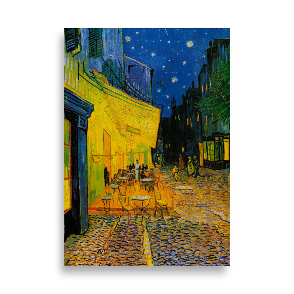 Poster - Caféterrasse am Abend 21×30 cm artlia