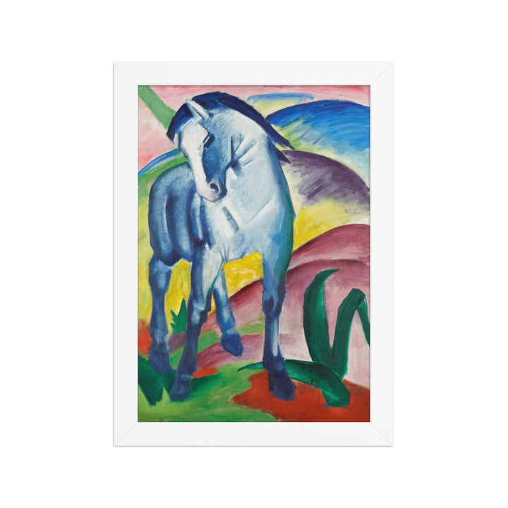 Poster - Franz Marc, Blaues Pferd I Weiß / 21×30 cm artlia