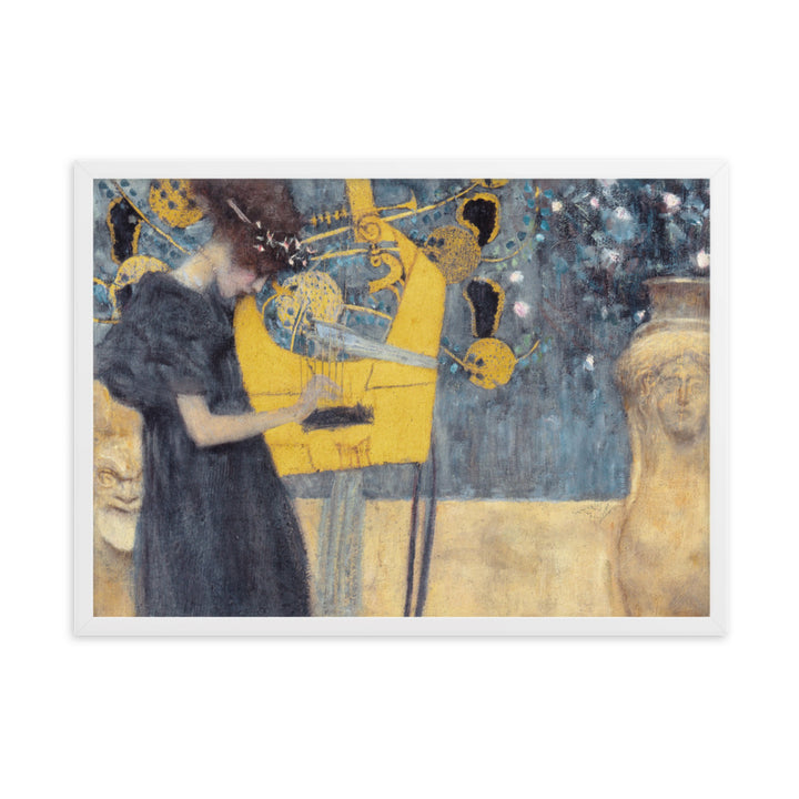 Poster - Gustav Klimt, Die Musik Weiß / 50×70 cm artlia