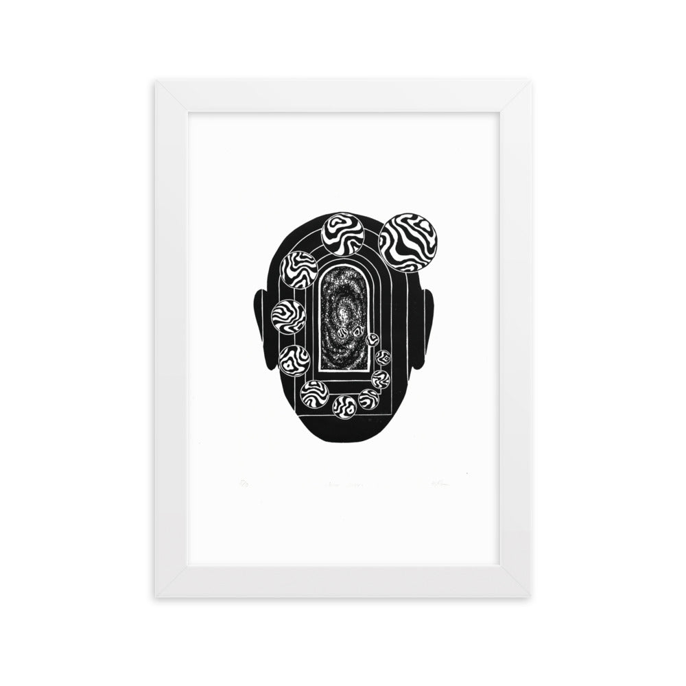 Poster - Inner Space Weiß / 21×30 cm artlia