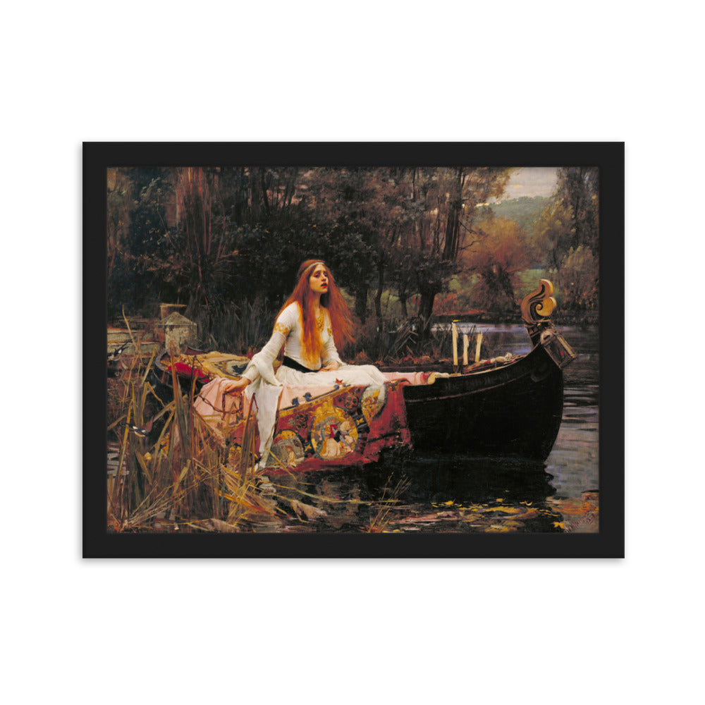Poster - John William Waterhouse, Die Dame von Shalott Schwarz / 30×40 cm artlia