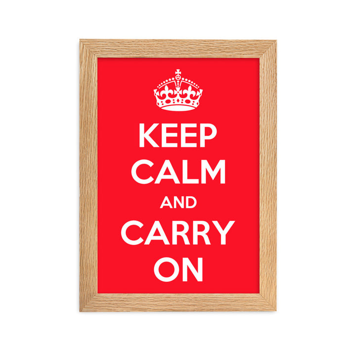 Poster - Keep Calm and Carry on Oak / 21×30 cm artlia