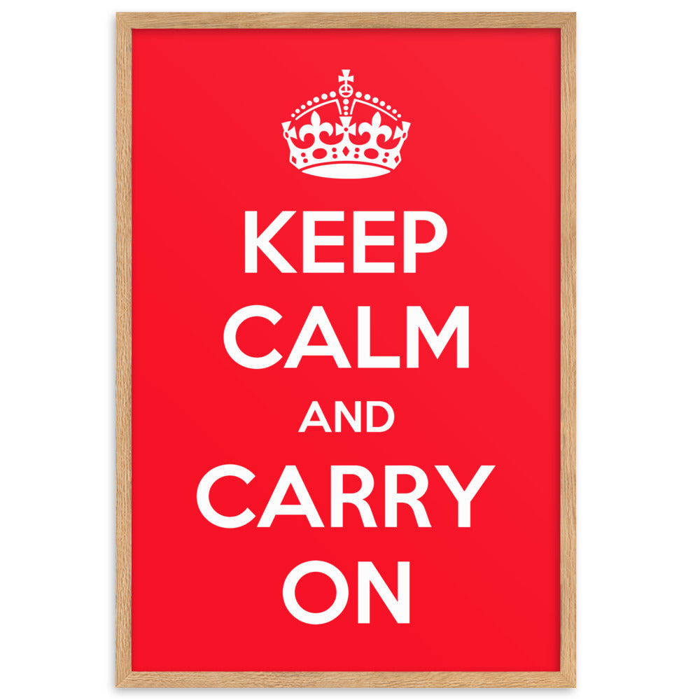 Poster - Keep Calm and Carry on Oak / 61×91 cm artlia