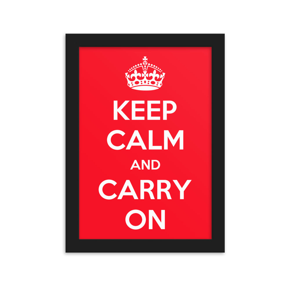 Poster - Keep Calm and Carry on Schwarz / 21×30 cm artlia