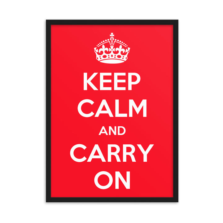 Poster - Keep Calm and Carry on Schwarz / 50×70 cm artlia