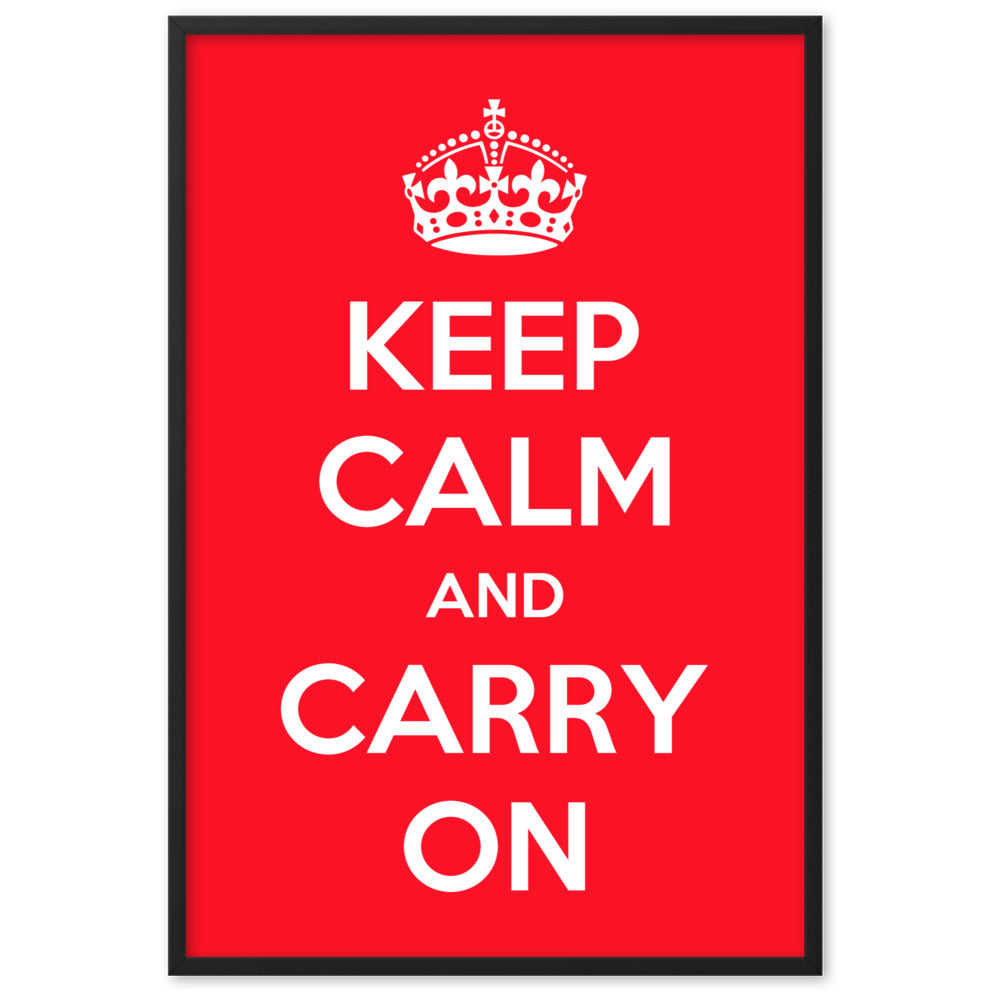 Poster - Keep Calm and Carry on Schwarz / 61×91 cm artlia