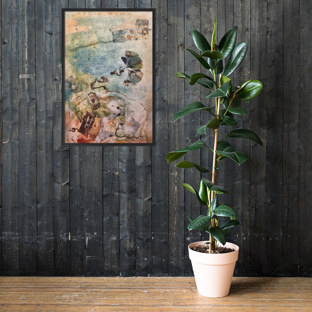 Poster - Lia Broecker-Jakob, Monotypie 5971 addio roma artlia