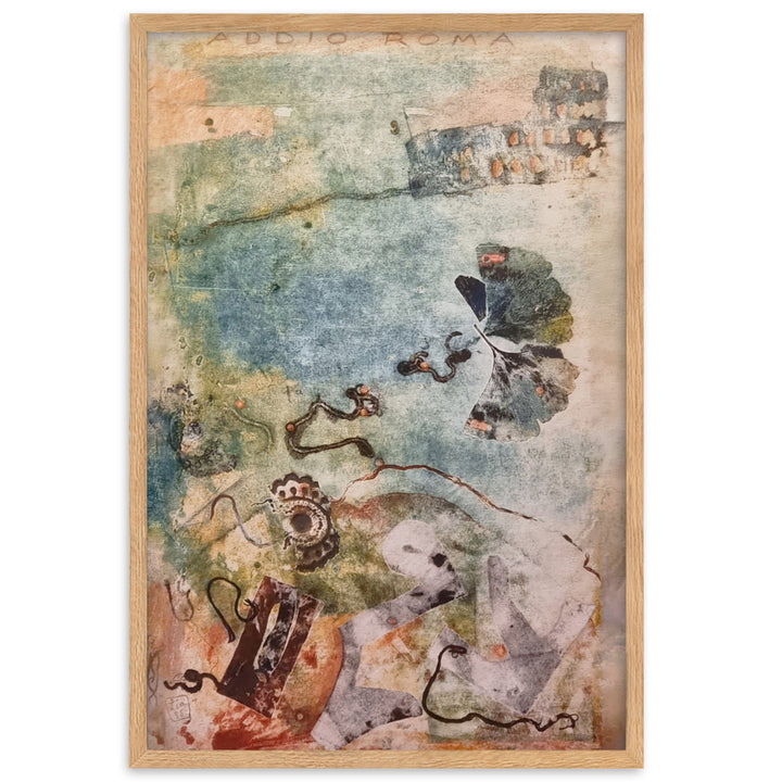 Poster - Lia Broecker-Jakob, Monotypie 5971 addio roma Oak / 61×91 cm artlia