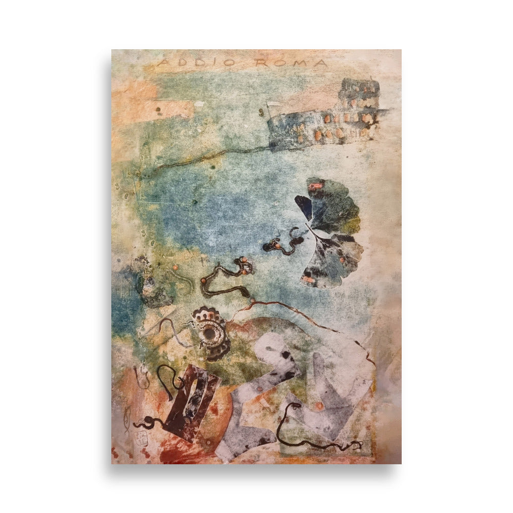 Poster - Lia Broecker-Jakob, Monotypie 5971 addio roma ohne Rahmen / 21×30 cm artlia