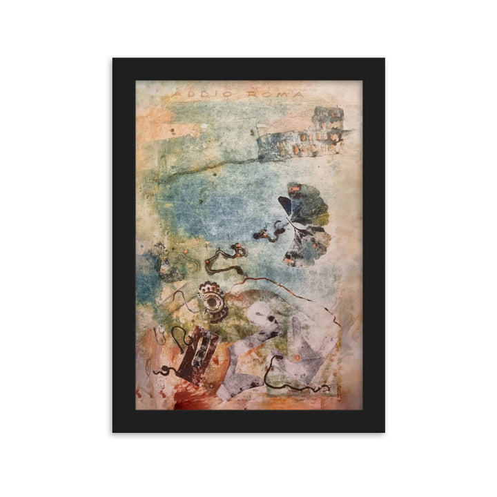 Poster - Lia Broecker-Jakob, Monotypie 5971 addio roma Schwarz / 21×30 cm artlia