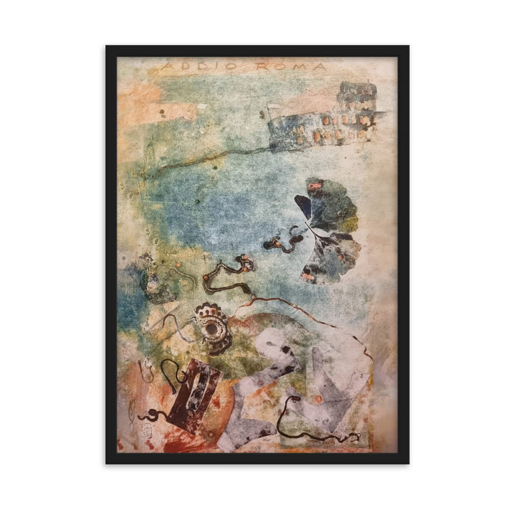 Poster - Lia Broecker-Jakob, Monotypie 5971 addio roma Schwarz / 50×70 cm artlia