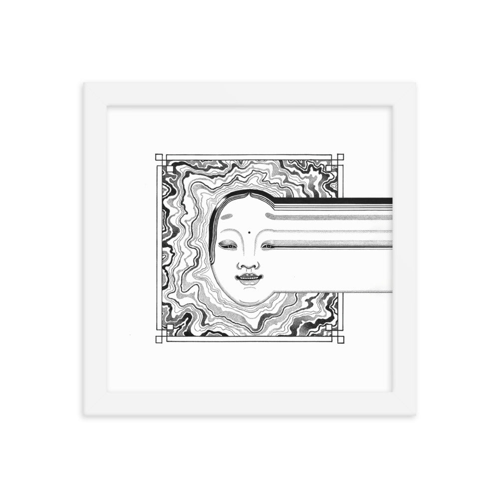 Poster - Noh 2 Weiß / 25x25 cm (10″×10″) artlia