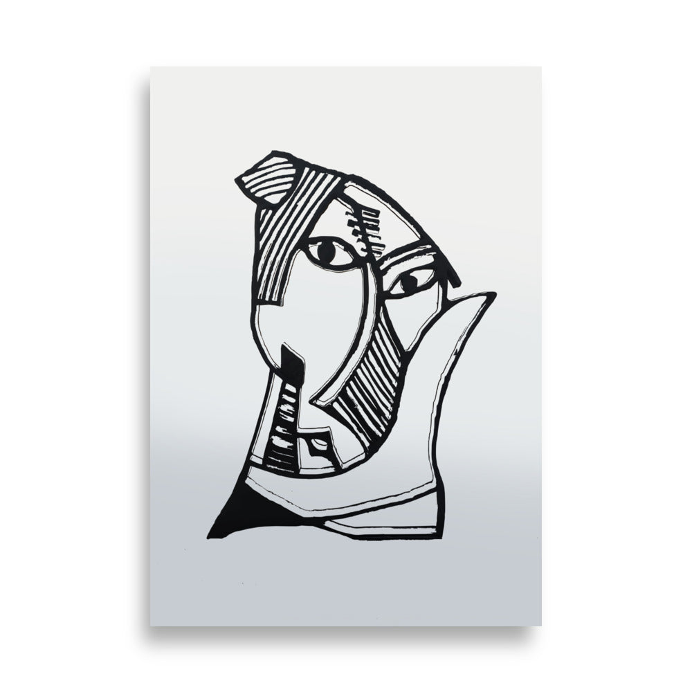 Poster - Pablo Picasso, Les Demoiselles d’Avignon grey ohne Rahmen / 21×30 cm artlia