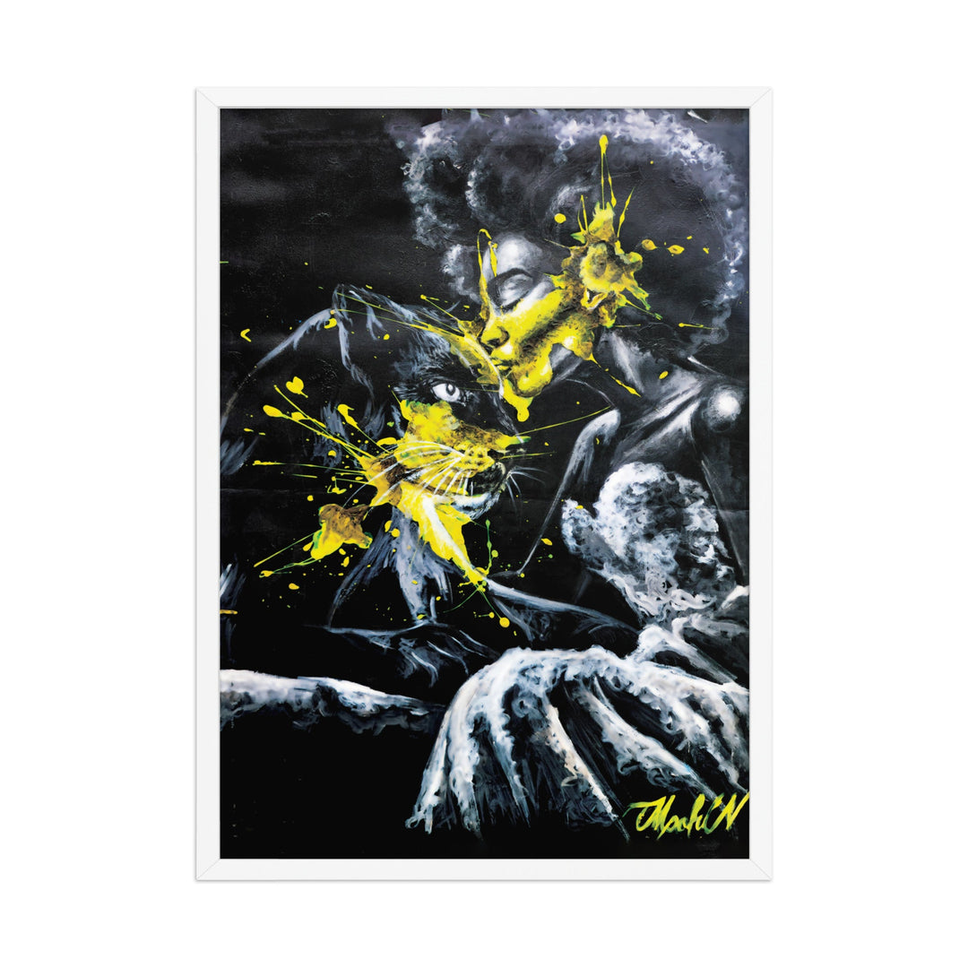 Poster - Panther Spirit, Nokuthula M Mpofu Weiß / 50×70 cm artlia