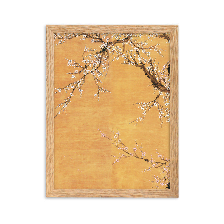 Poster - Rote und weiße Pflaumenblüten Oak / Teil 1 / 30×40 cm artlia