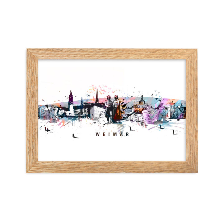 Poster - Skyline Weimar Oak / 21×30 cm artlia