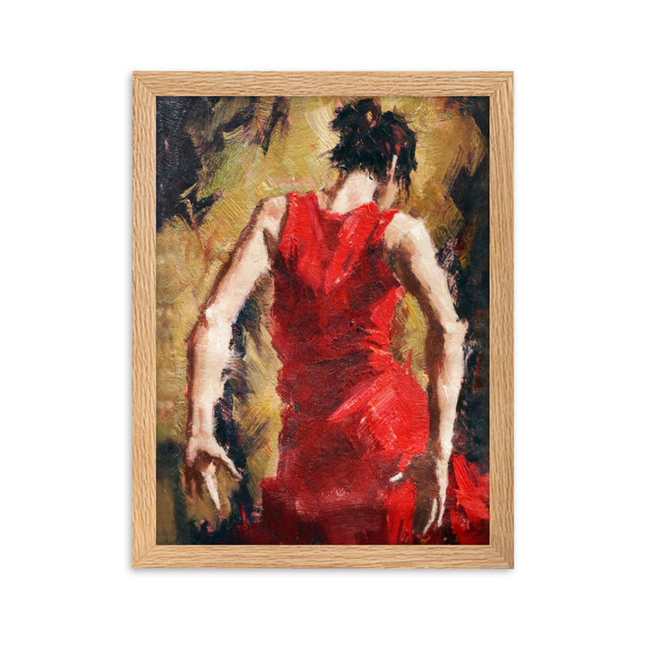 Poster - Tango Woman in Red Dress Oak / 30×40 cm artlia