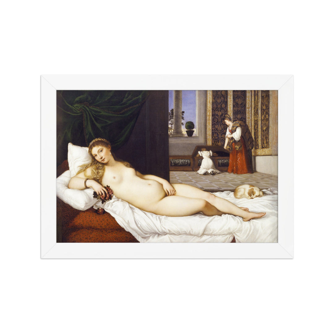 Poster - Tizian, Venus von Urbino Weiß / 21×30 cm artlia