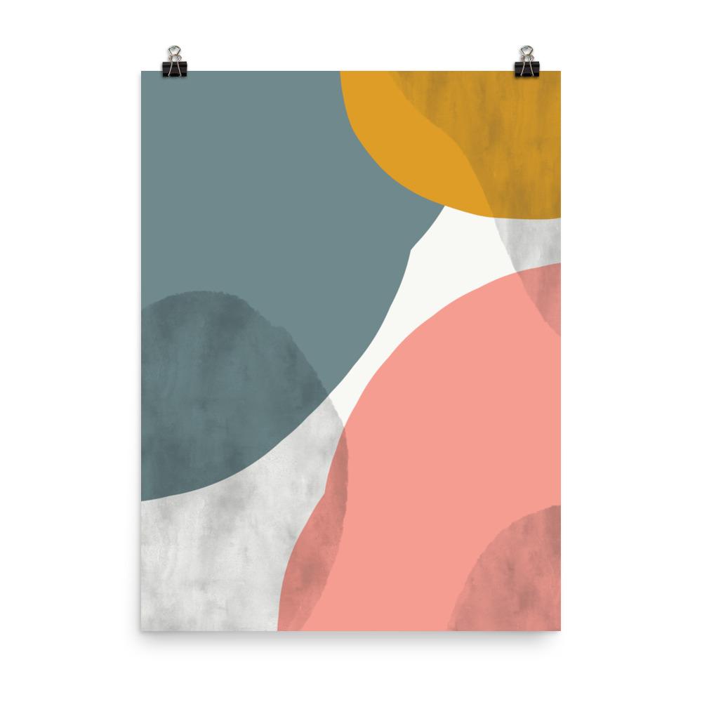 Abstract Circles - Poster 30x41 cm artlia