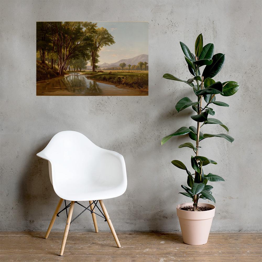 Bach durch Conway Wiesen - Poster artlia