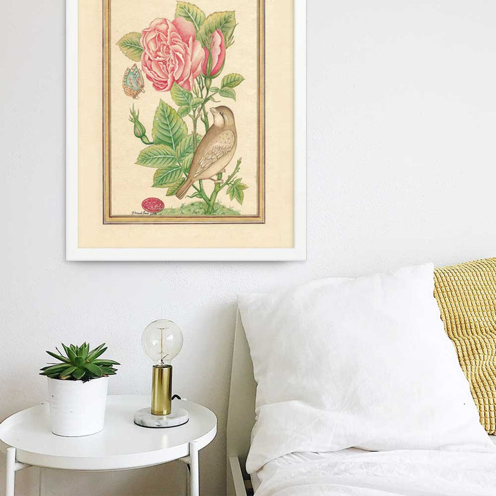 Blumen und der Vogel - Poster artlia