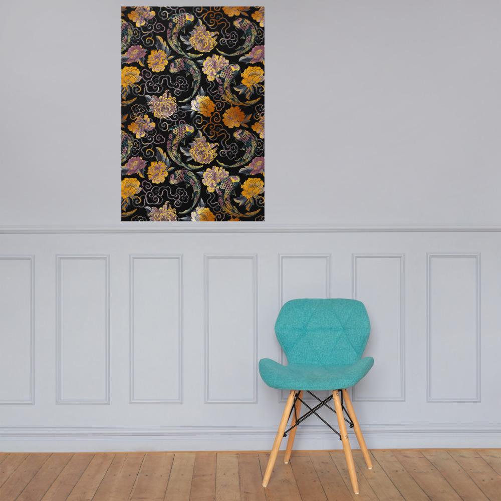 Blumen und Kois - Poster artlia