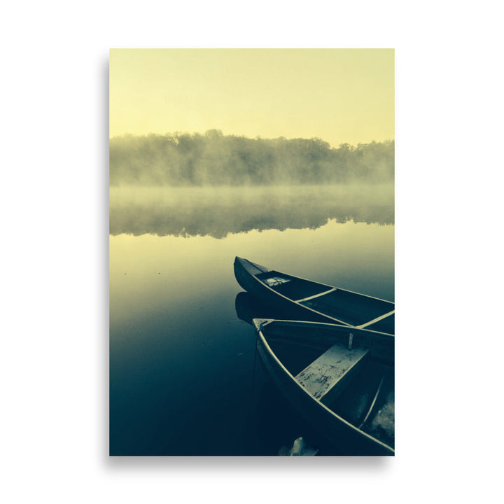 Boats in Fog - Poster 21×30 cm artlia