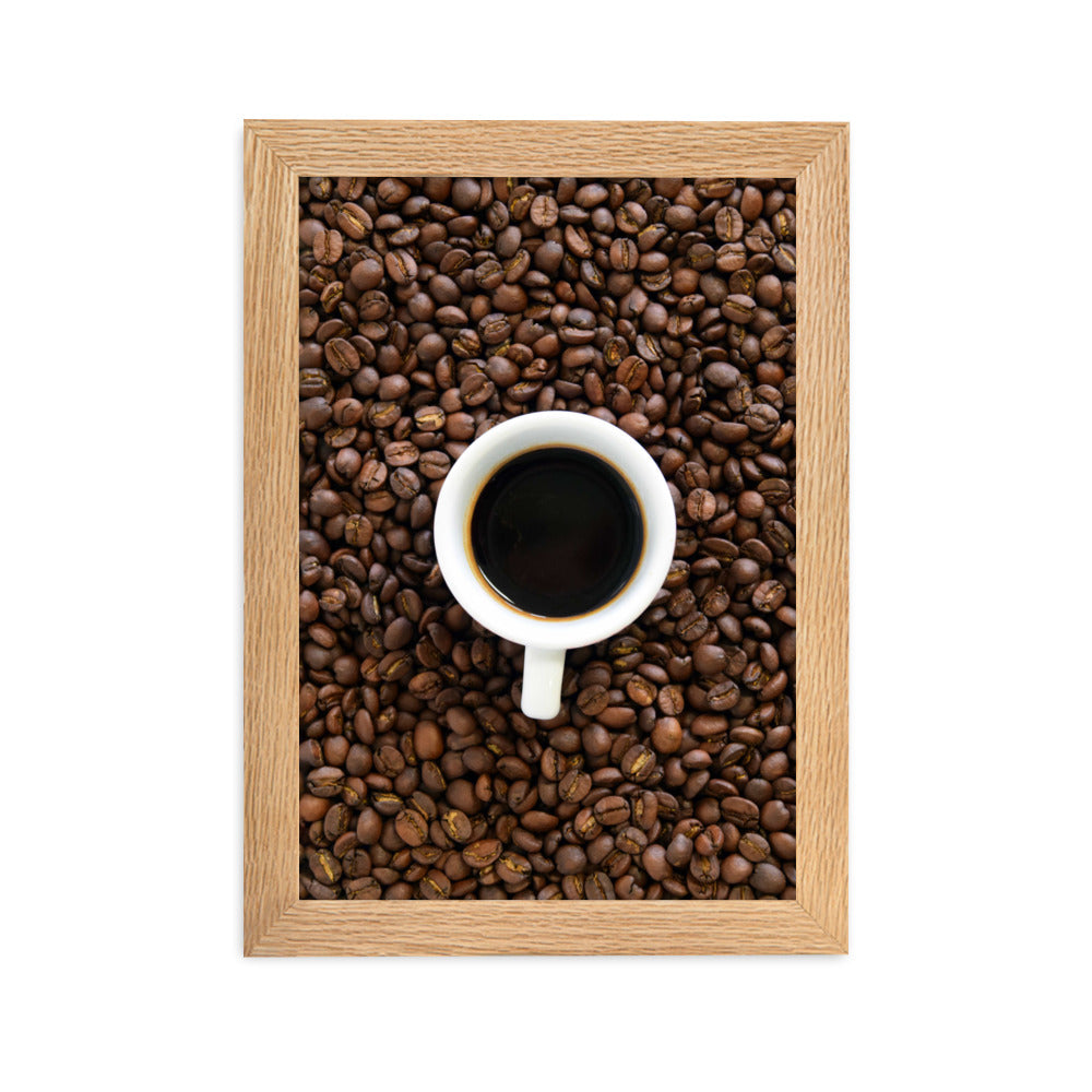 Café, Kaffeerösterei Berlin - Poster im Rahmen Oak / 21×30 cm artlia