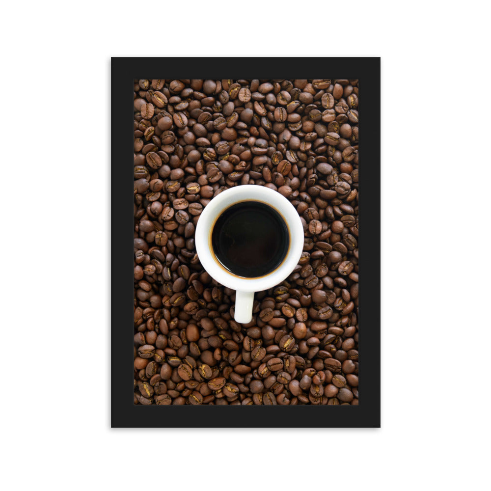 Café, Kaffeerösterei Berlin - Poster im Rahmen Schwarz / 21×30 cm artlia