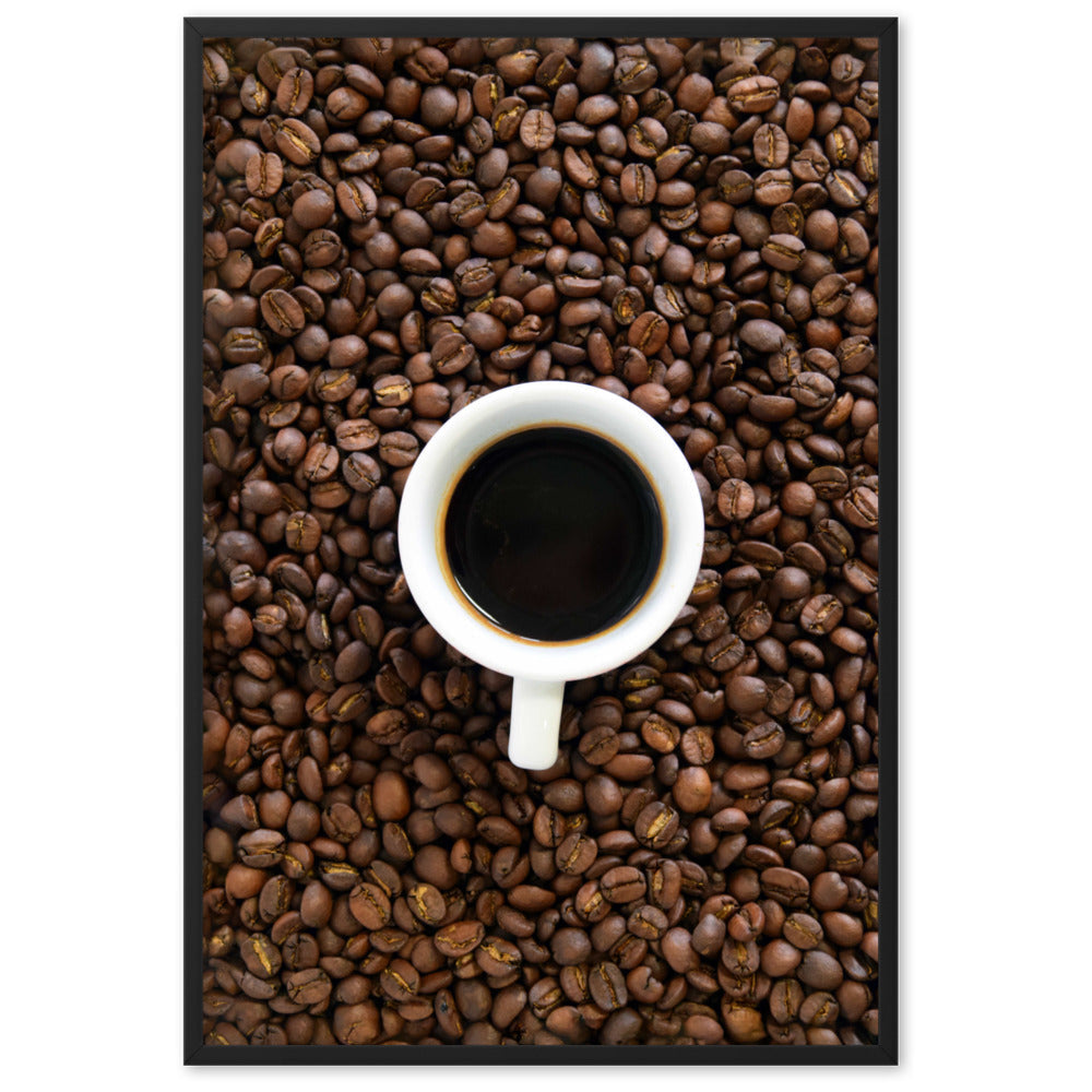 Café, Kaffeerösterei Berlin - Poster im Rahmen Schwarz / 61×91 cm artlia