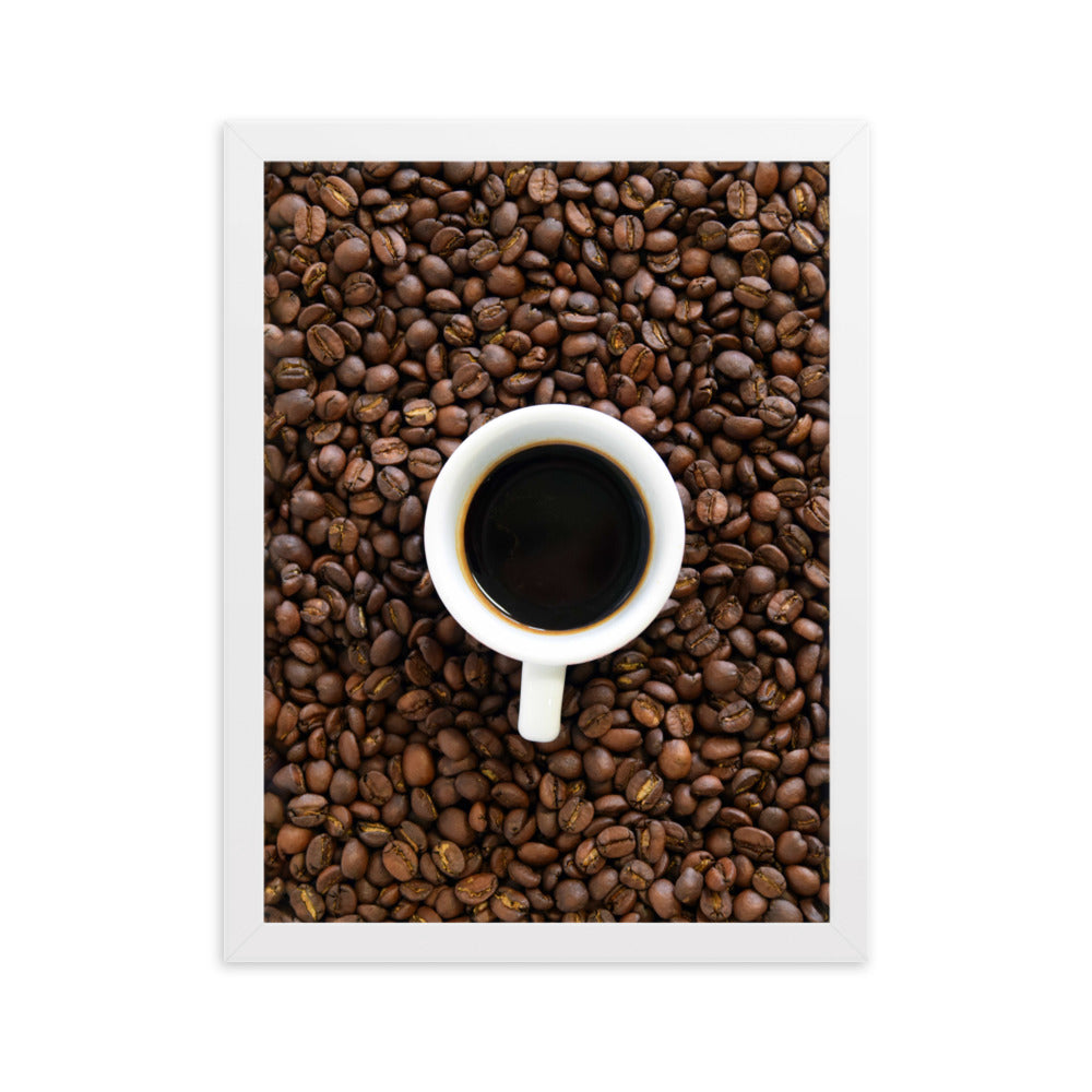 Café, Kaffeerösterei Berlin - Poster im Rahmen Weiß / 30×40 cm artlia