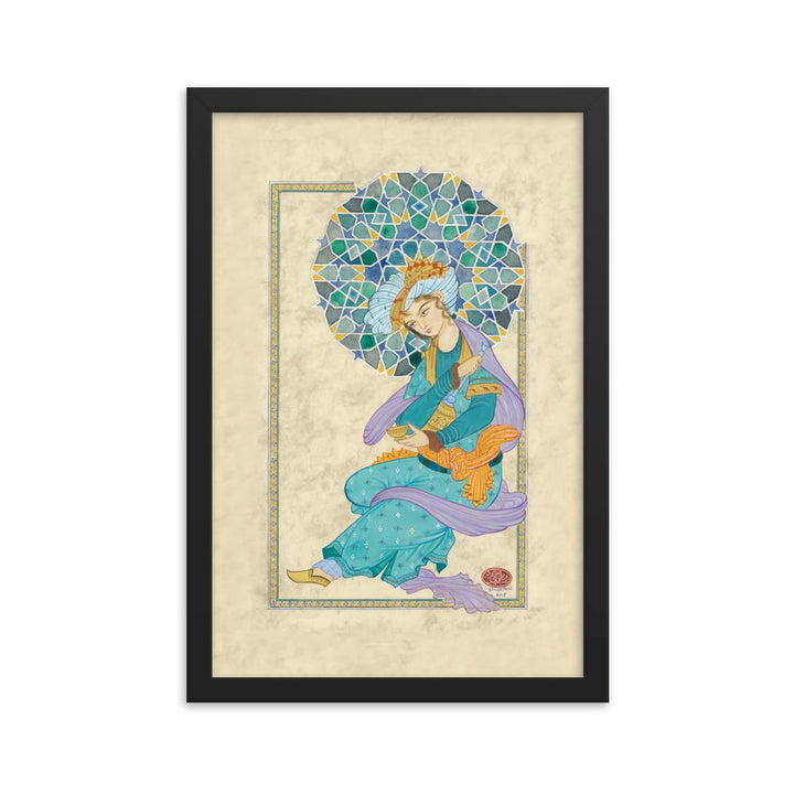 Der persische Mann - Poster im Rahmen Schwarz / 30x45 cm artlia