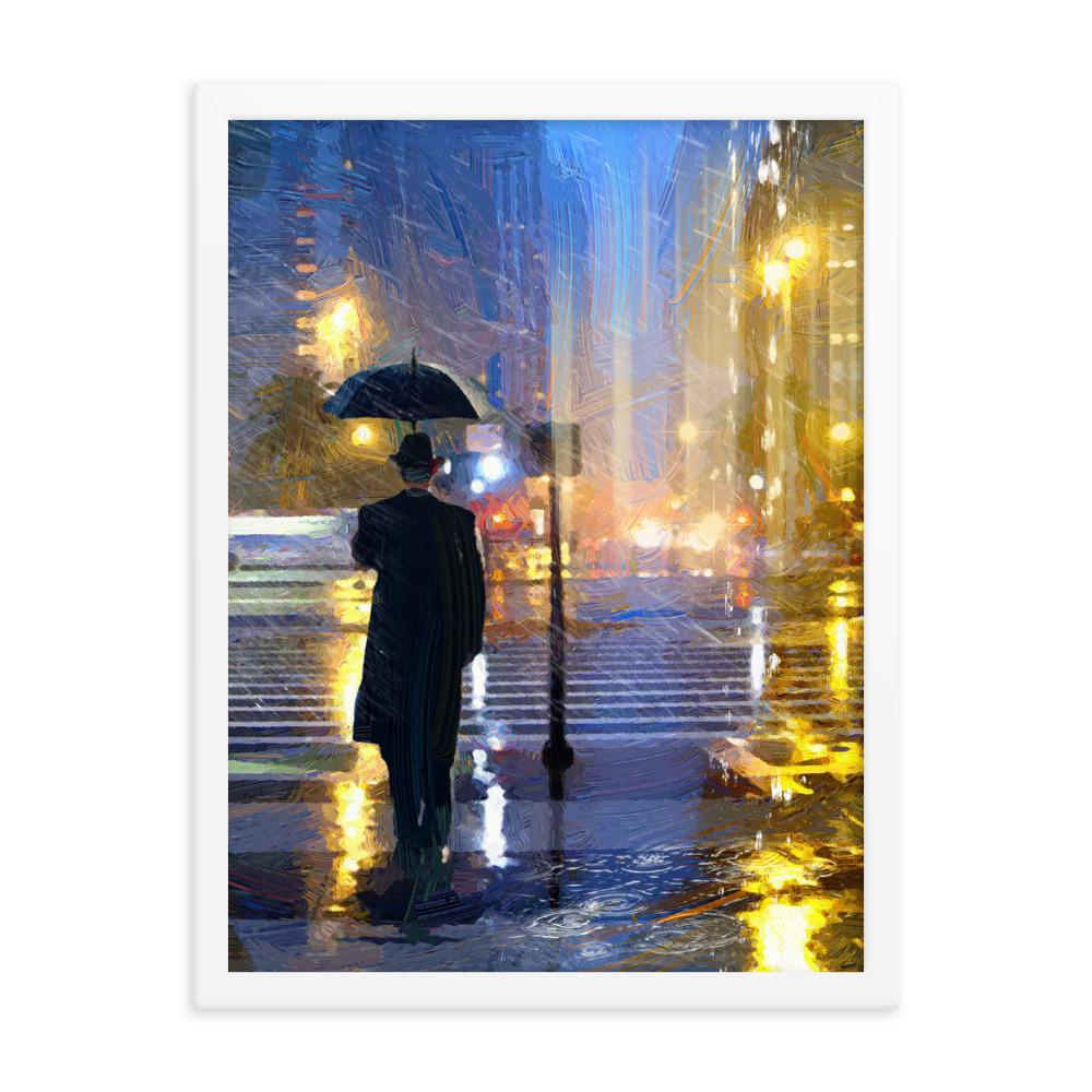 Downtown im Regen - Poster artlia