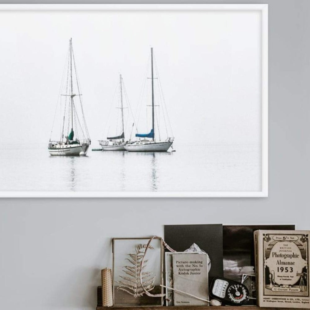 drei Segelboote - Poster 61x91 cm artlia