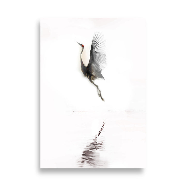 fliegender Kranich - Poster 21×30 cm artlia