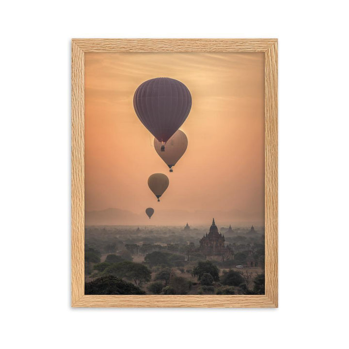 Heißluftbalons - Poster im Rahmen Oak / 30×40 cm artlia