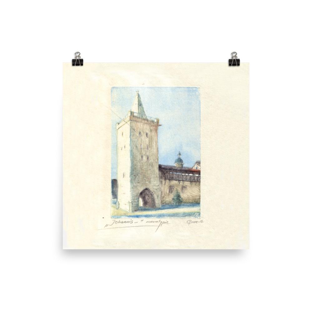 Jena Johannistor - Poster 25x25 cm artlia