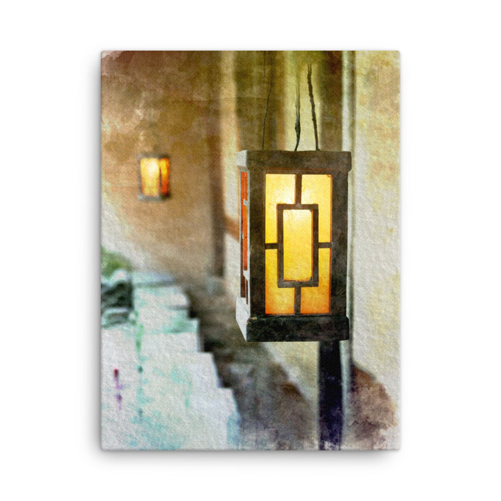 koreanische Laterne - Leinwand 30x41 cm artlia