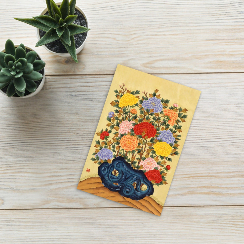 koreanische Pfingstrosen - Postkarte artlia
