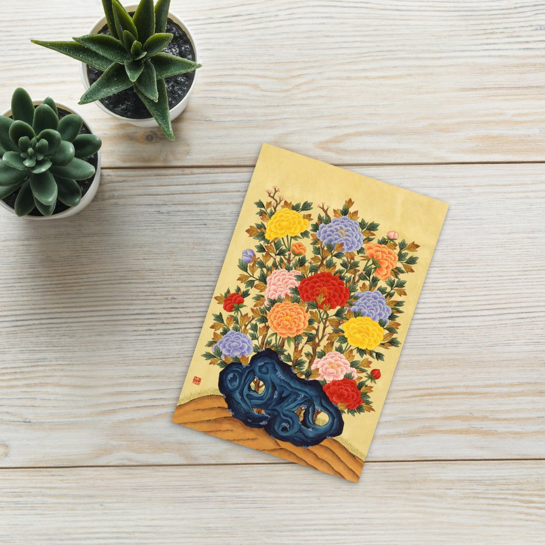 koreanische Pfingstrosen - Postkarte artlia