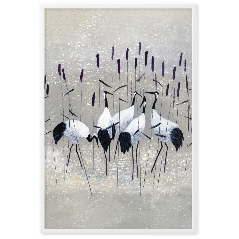 Kranichfamilie - Poster artlia